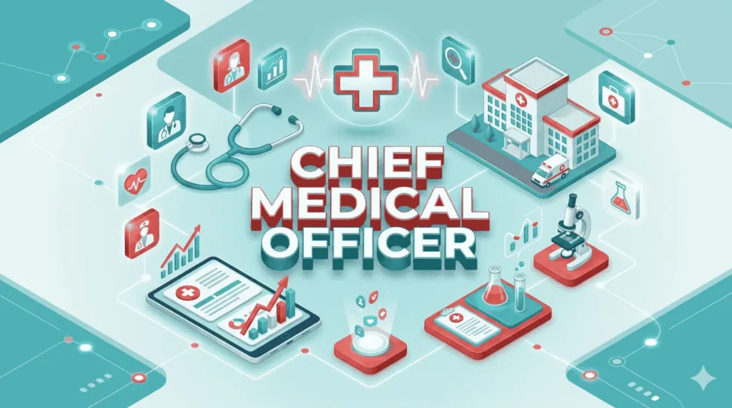 Medical infographic featuring the text Chief Medical Officer, representing a vital member of the top officers in Bijnor.