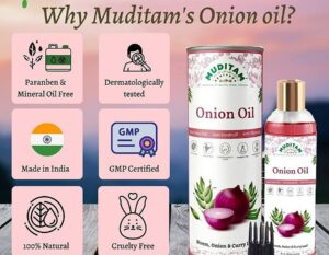  best hair fall control oil in India Muditam Onion Oil